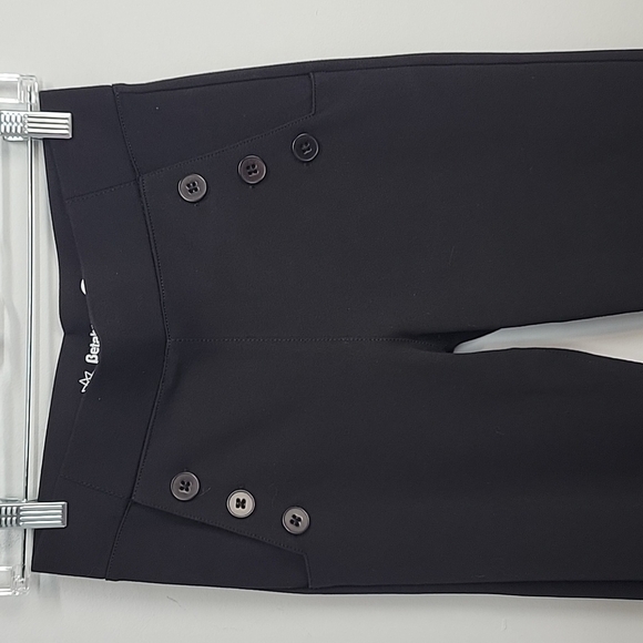 Betabrand Pants Womens L Black Button Boot Cut Yoga Dress Pants High Waist - Picture 3 of 8